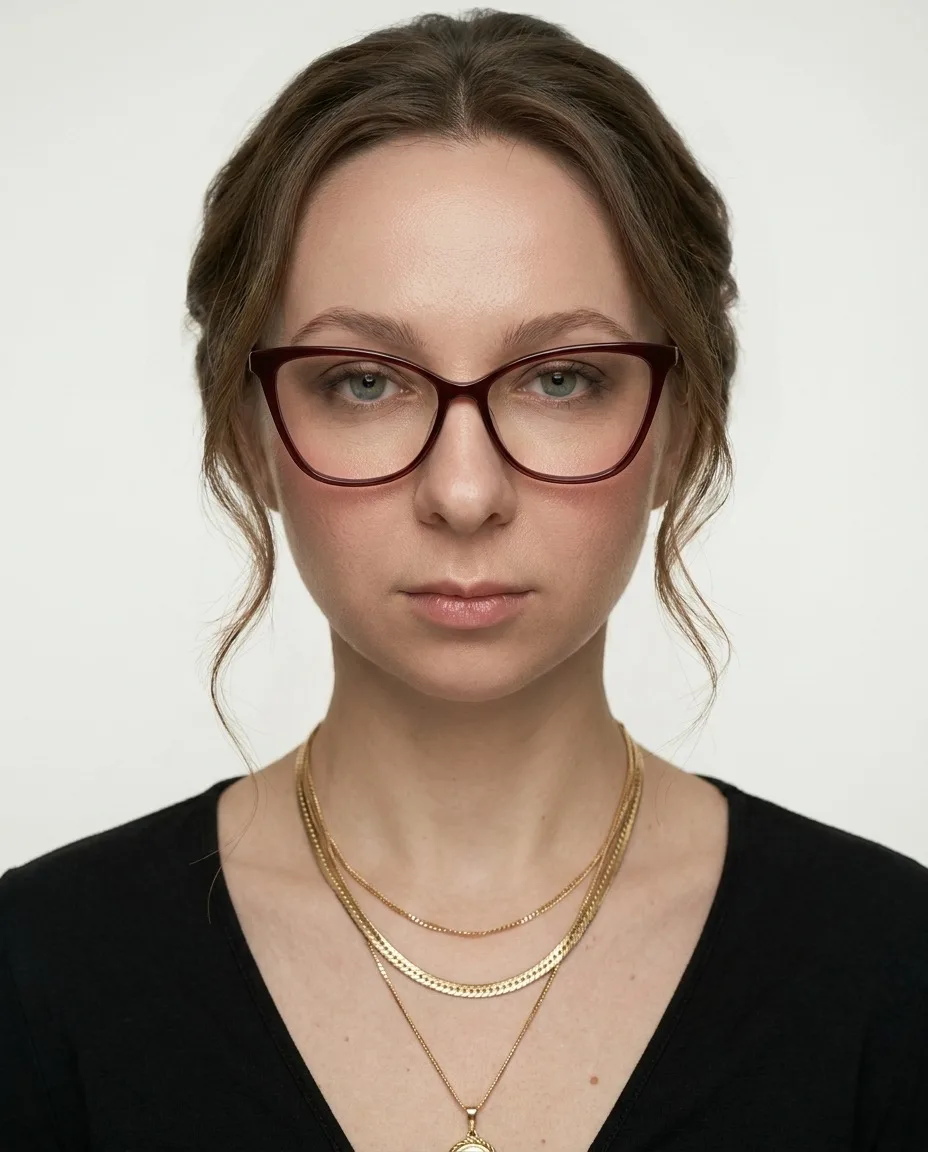 Оправа с компьютерными линзами Optik U RD 26015 C3 - на лице, фронтальный ракурс